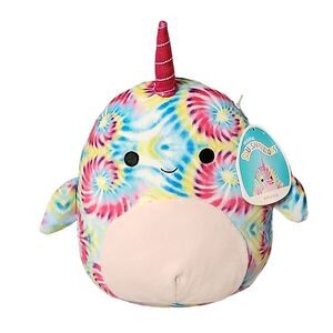NWT Milaina the Rainbow Tie Dye‎ Narwhal 8"